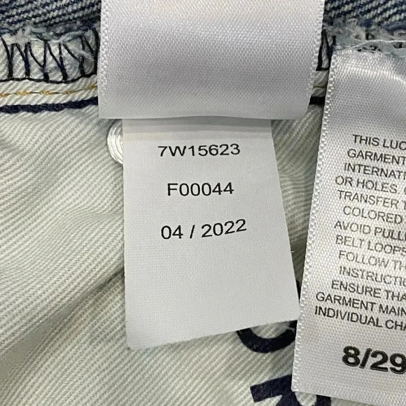 Lucky Brand Drew Mom‎ Jeans Womens 8x29 High rise Tapered Blue Buttonfly EUC - Picture 9 of 16